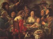 Jacob Jordaens The King Drinks Celebration of the Feast of the Epiphany Spain oil painting artist